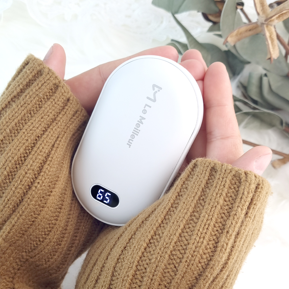 르메이어 USB 충전식 양면 발열 휴대용 손난로 보조배터리