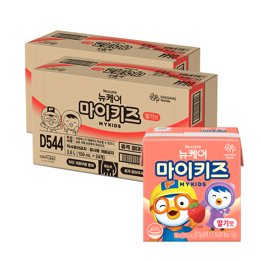 뉴케어 마이키즈 딸기맛 아이간식 150ml, 48개 - 상품 이미지