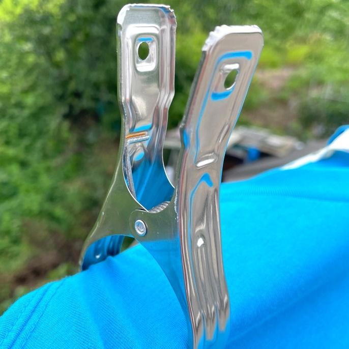 1개 12cm 대형 스텐빨래집게 스테인레스 이불빨래집게 - 메인 이미지