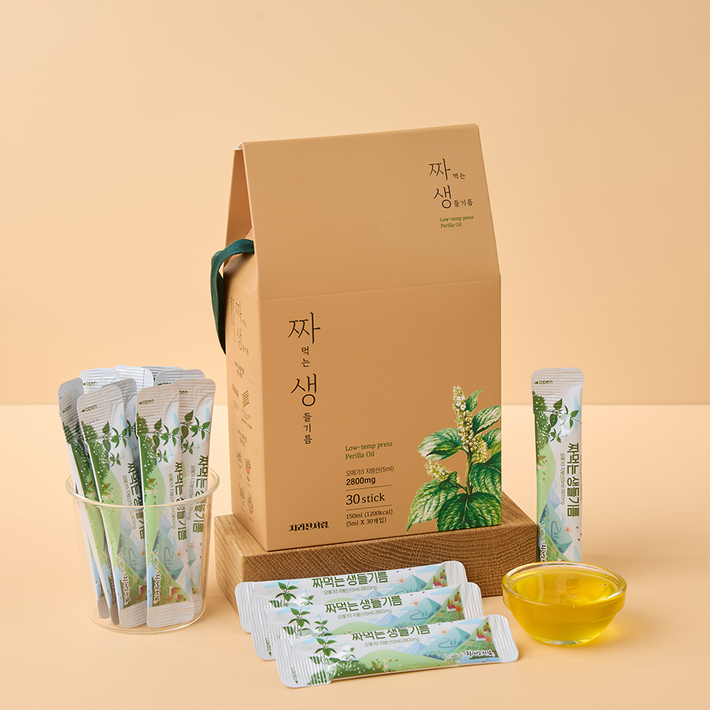 [답례품 선물세트] 국산 저온압착 짜먹는 생들기름 스틱형 5mlx30ea
