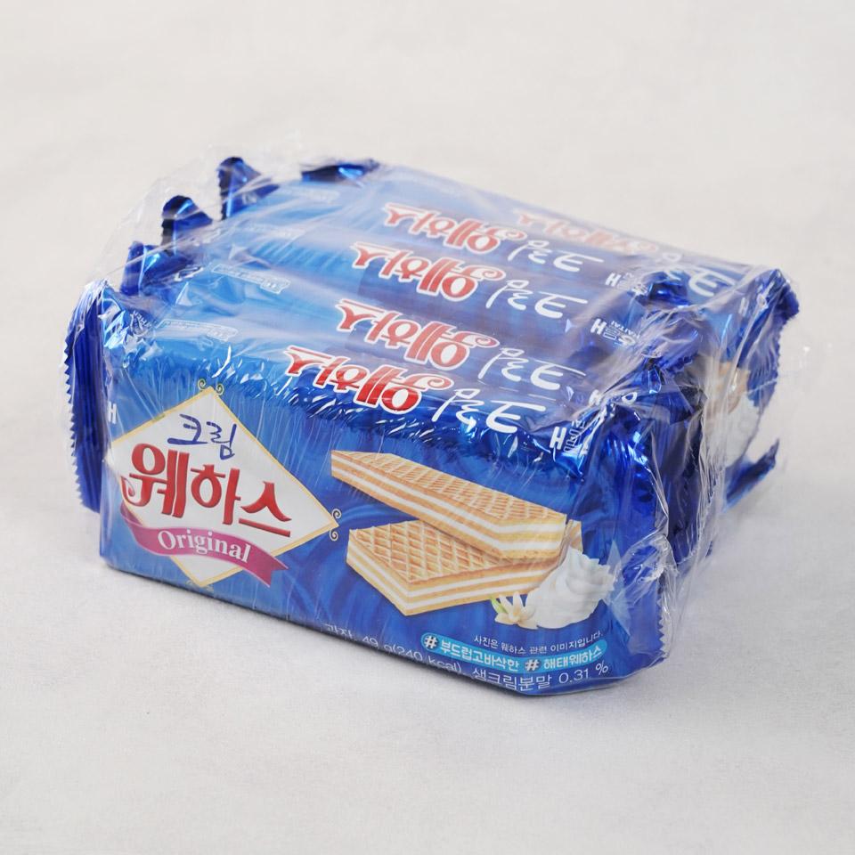 메가마트 해태 크림웨하스 5번들 245g - 상세 이미지 2