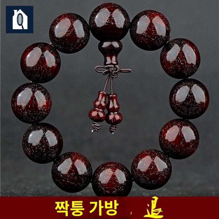 염주 단주 팔찌 금 꼬치남 금성 자단목 비휴 나무 자단 절 불자 - 상세 이미지 5