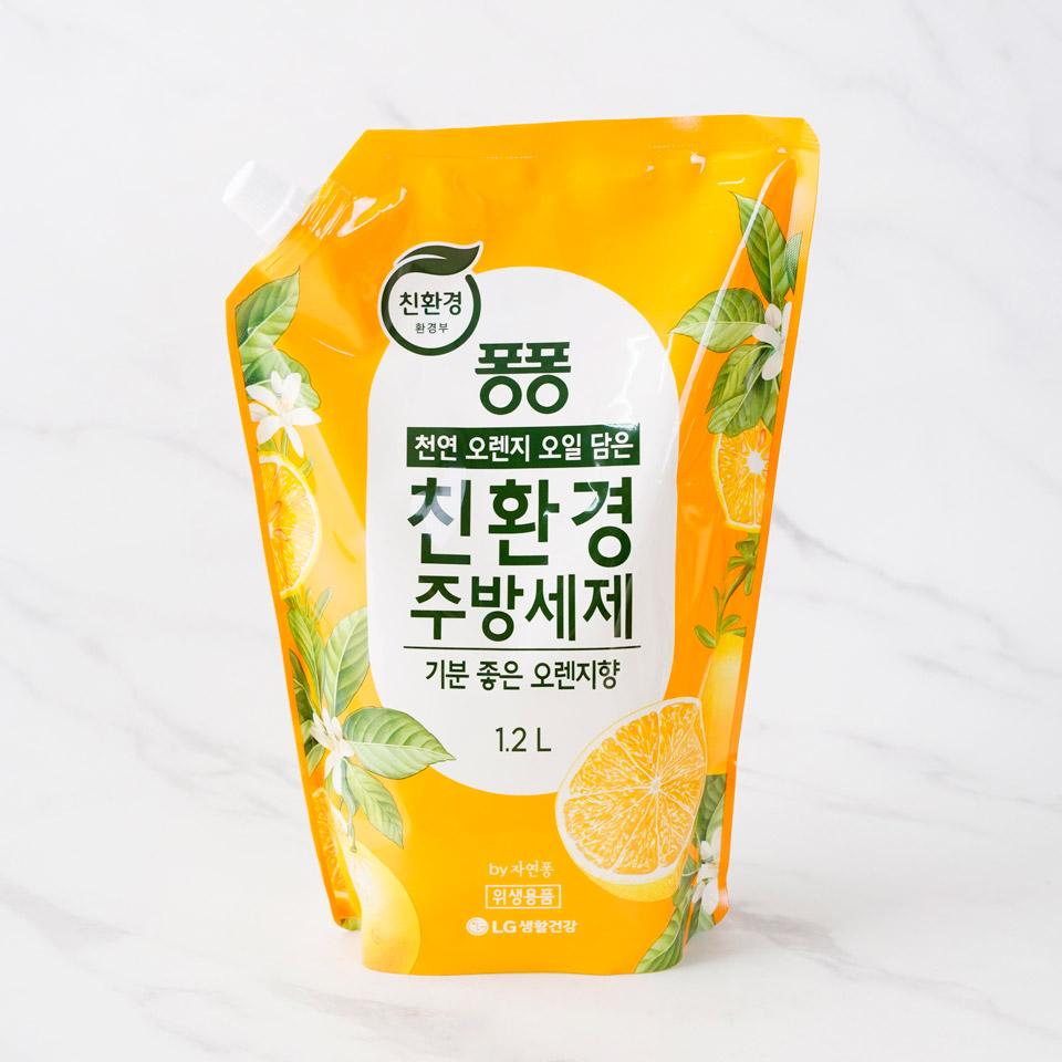 메가마트 LG 퐁퐁 친환경 오렌지 주방세제 1.2L