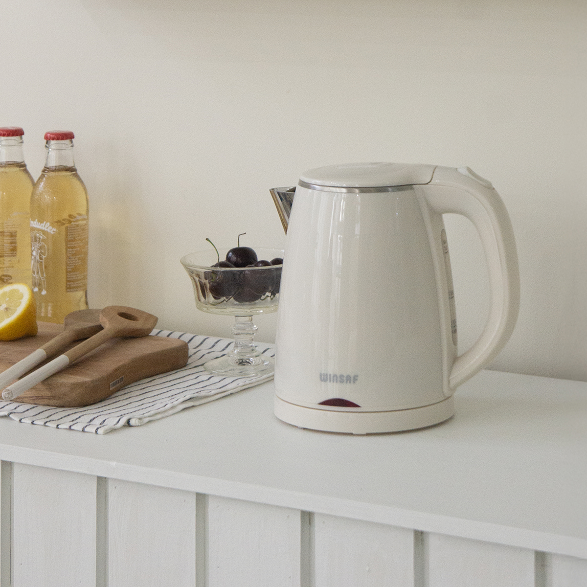 윈세프 1L 전기포트 WTK-1011 무선 미니 주전자 스텐 커피 분유포트