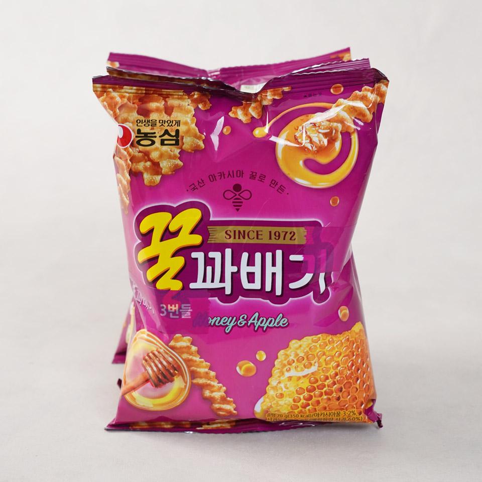 메가마트 농심 꿀꽈배기 3번들 210g - 메인 이미지
