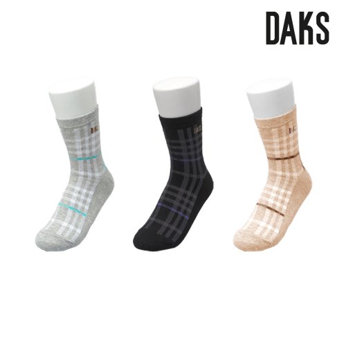 [닥스](신세계 강남점)양말 숙녀 면중목 사각체크 3족세트 DK25401 : 신세계백화점