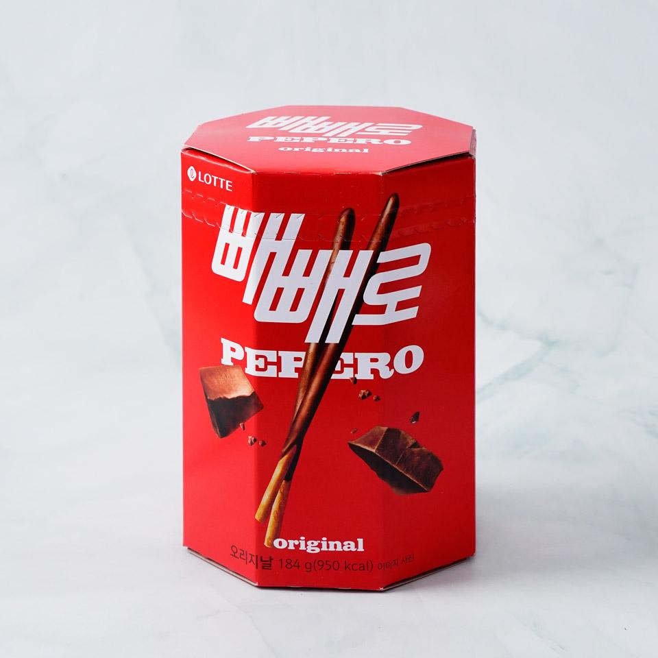 메가마트 롯데웰푸드 초코 오리지널 빼빼로  184g - 상품 이미지