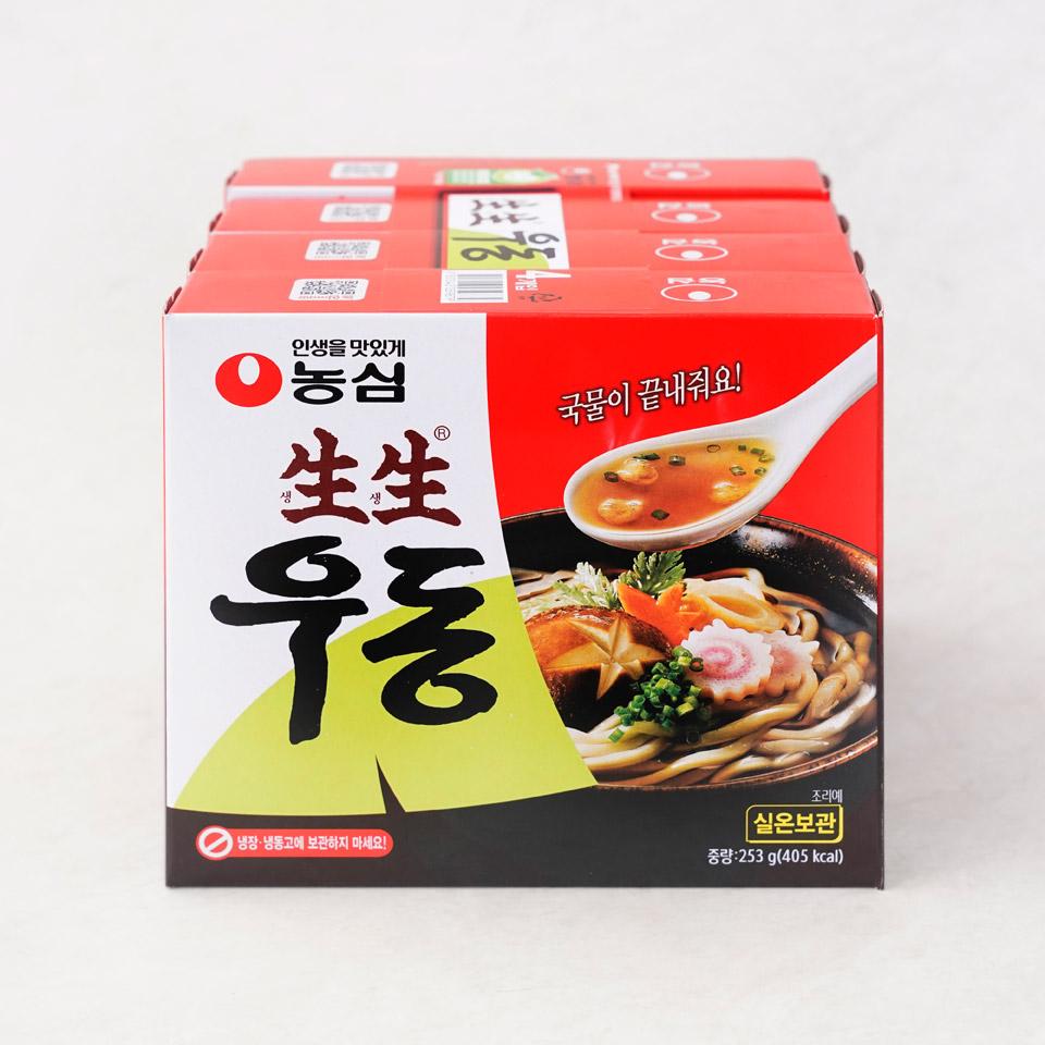 메가마트 농심 생생우동 봉지 253gx4 - 메인 이미지