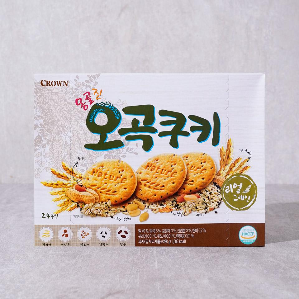 메가마트 크라운 옹골진 오곡쿠키 288g - 상품 이미지