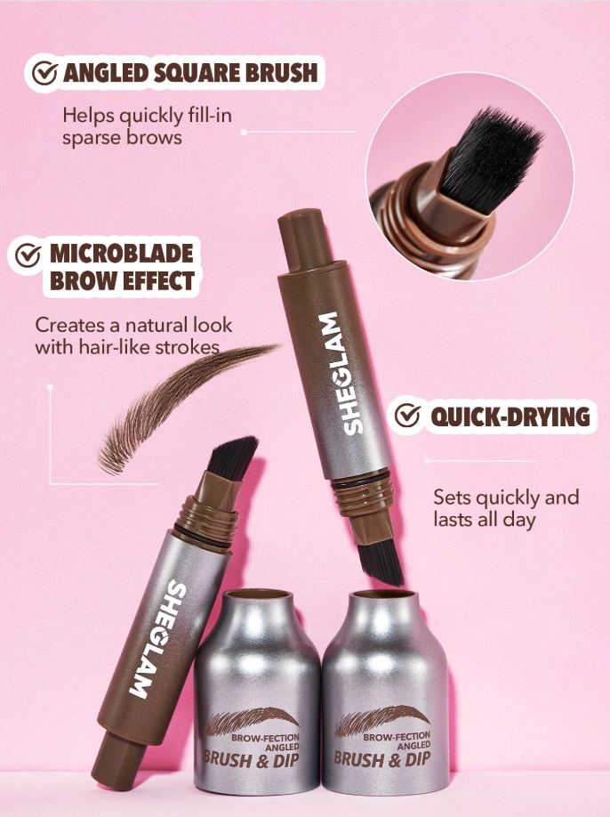 쉬글램 아이브로우 브로우-펙션 앵글드 브러쉬 앤 딥 sheglam brow-fection - 상세 이미지 4