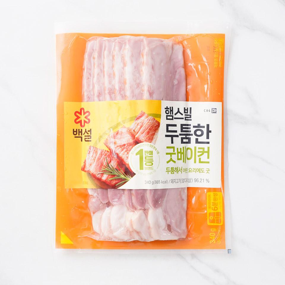 메가마트 CJ 백설 햄스빌 두툼한 굿베이컨 340g - 상품 이미지