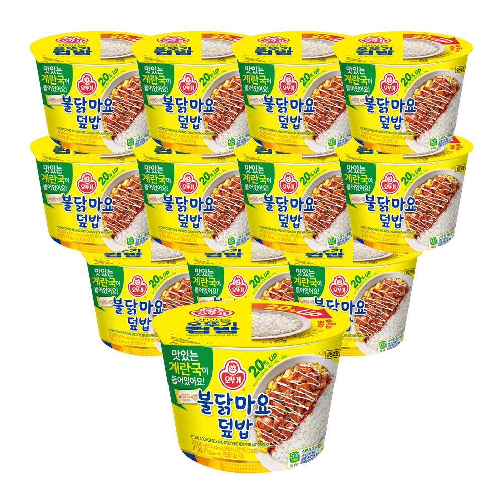오뚜기 컵밥 불닭마요덮밥+즉석 계란국 282g 12개 - 상품 이미지