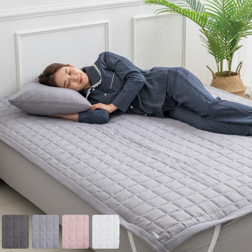 올인원 매트리스커버 올누빔 일체형 밴딩 순면 침대커버 패드 S