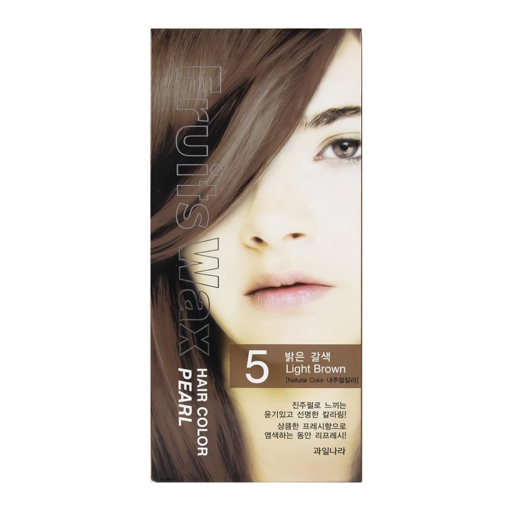 과일나라 5 밝은 갈색 진주펄 염색약 크림 헤어 흰머리 머리카락 새치 칼라 컬러 : 땡스마일몰
