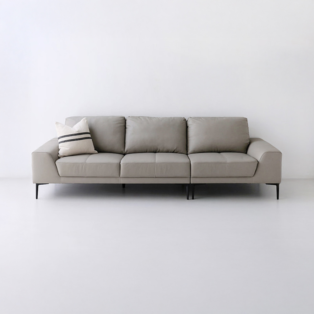 BERINO 4인 가죽소파 일반형 그레이 2240.0454