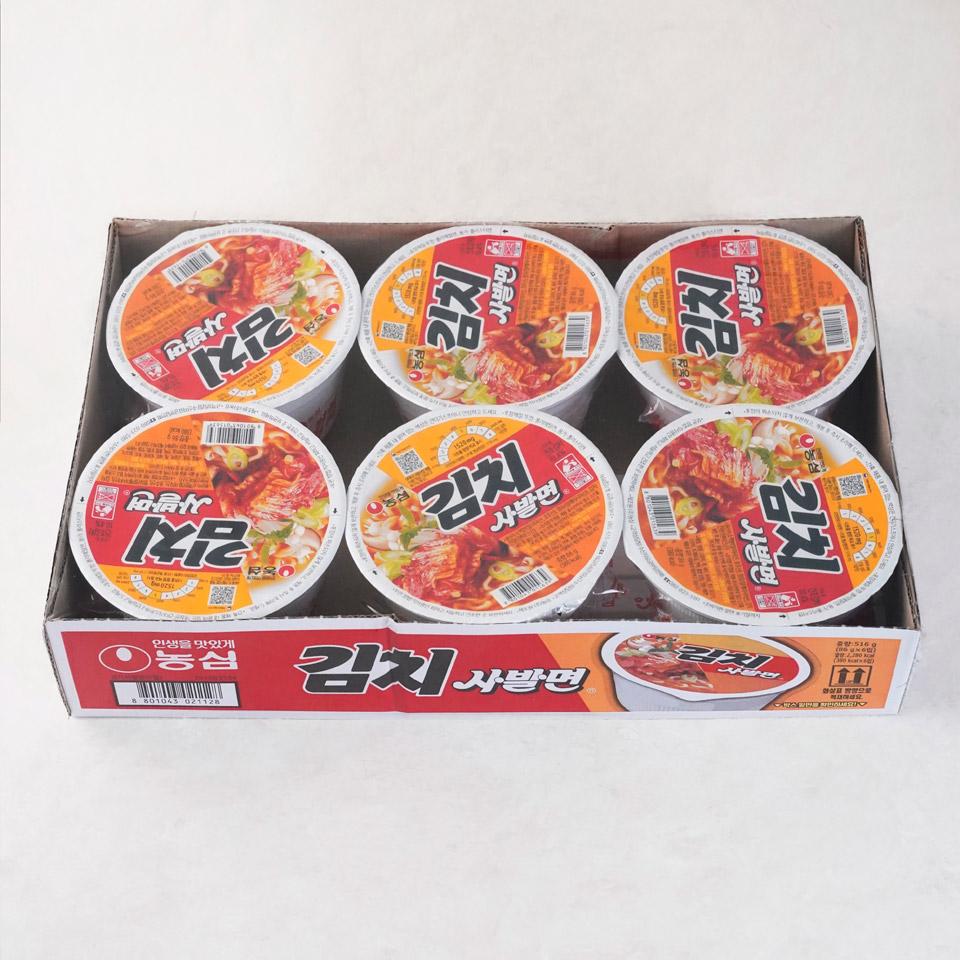 메가마트 농심 김치 사발면 86gx6개 - 상품 이미지