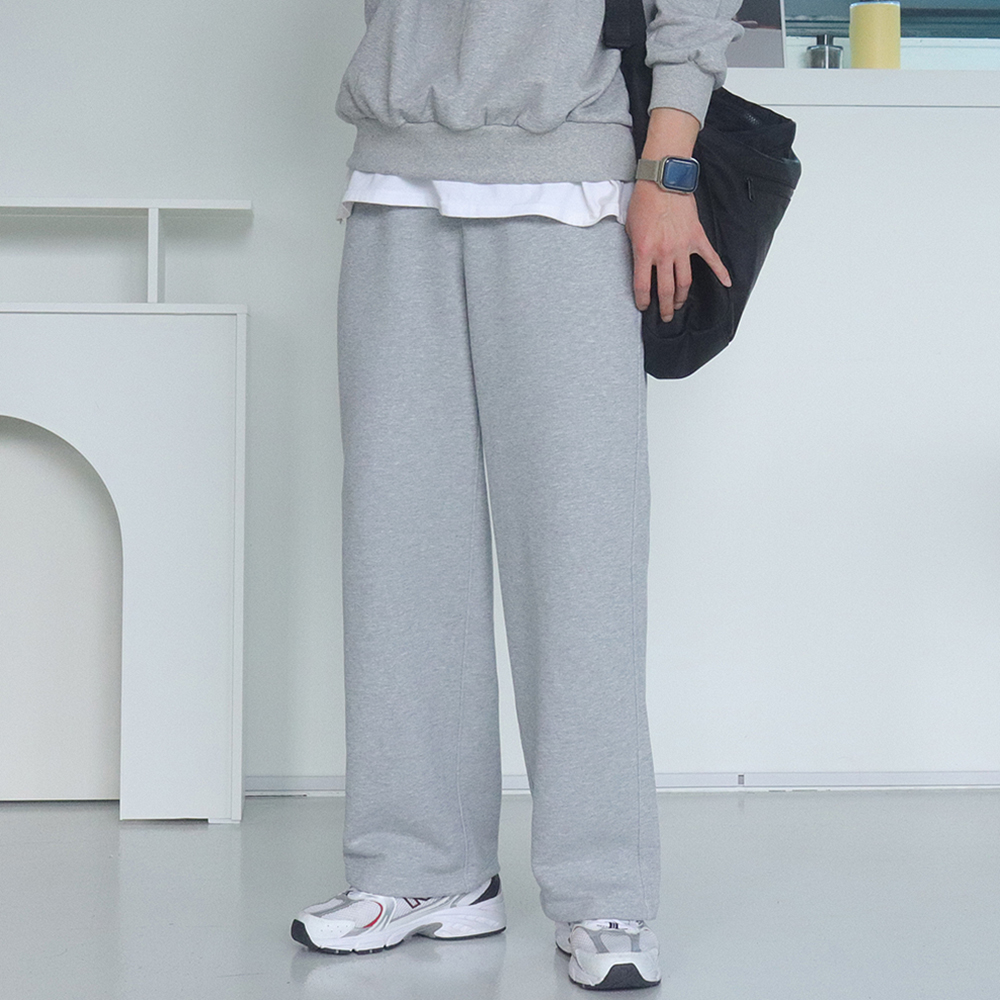 남자 와이드팬츠 밴딩 트레이닝 팬츠 남자 면바지