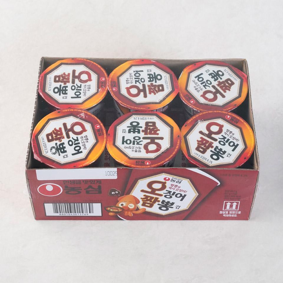 메가마트 농심 오징어 짬뽕 컵라면 소컵 67gx6개
