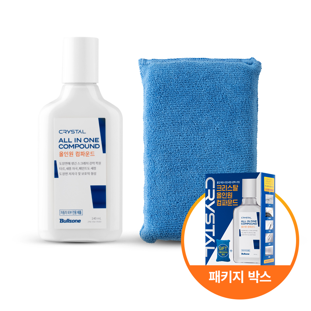 [불스원] 뉴 크리스탈 올인원 컴파운드 자동차 흠집 광택복원 140ml