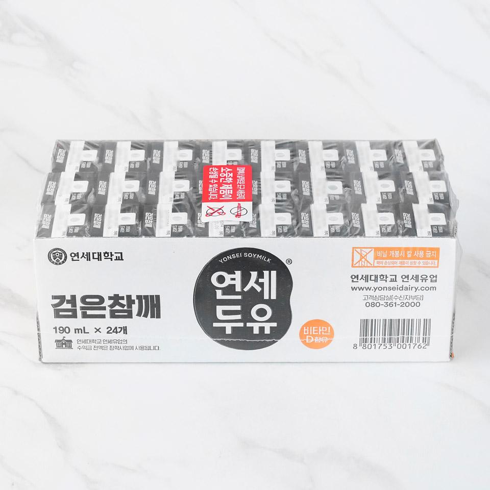 메가마트 연세우유 검은 참깨 두유 190mlx24개 - 메인 이미지