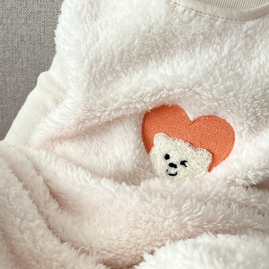 바니블라썸 수면조끼 아기 극세사 벨벳 수면잠옷 유아 겨울 실내복 잠옷 뉴곰돌이 L - 상세 이미지 3