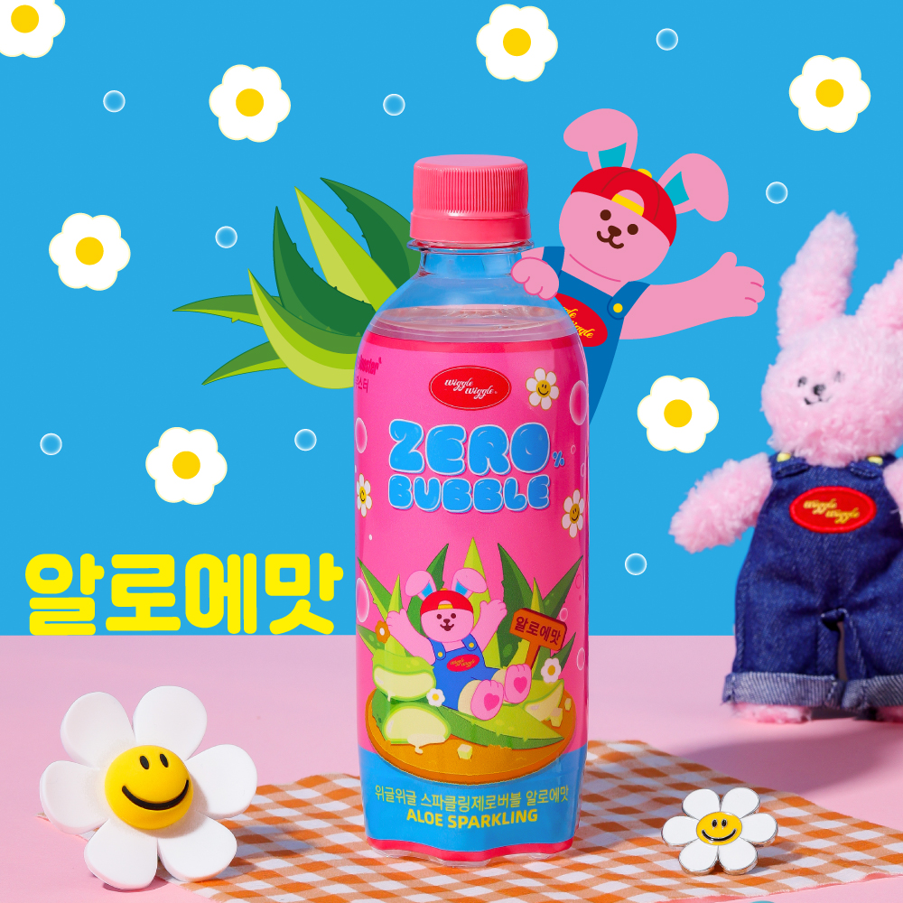 위글위글 X 블링부스터 스파클링 제로 버블 레몬, 355ml, 20개