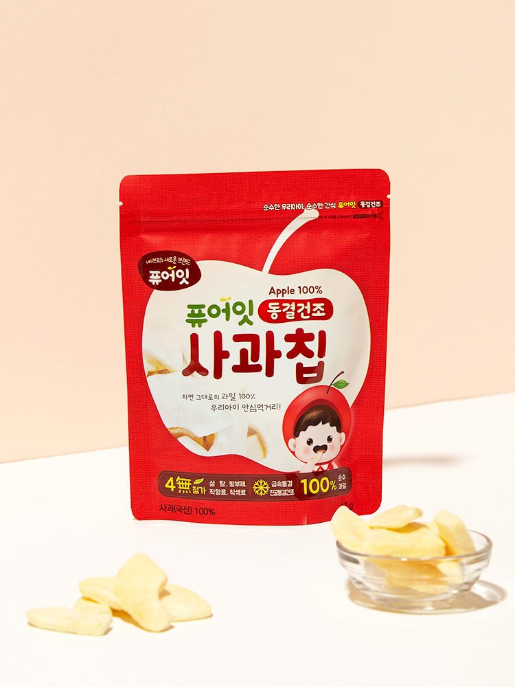 퓨어잇 동결건조 사과칩 3봉+유기농 쌀튀밥 3봉 이미지 6