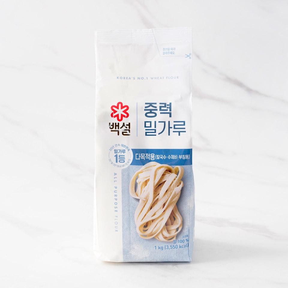 메가마트 CJ 백설 중력 밀가루 1kg - 상품 이미지