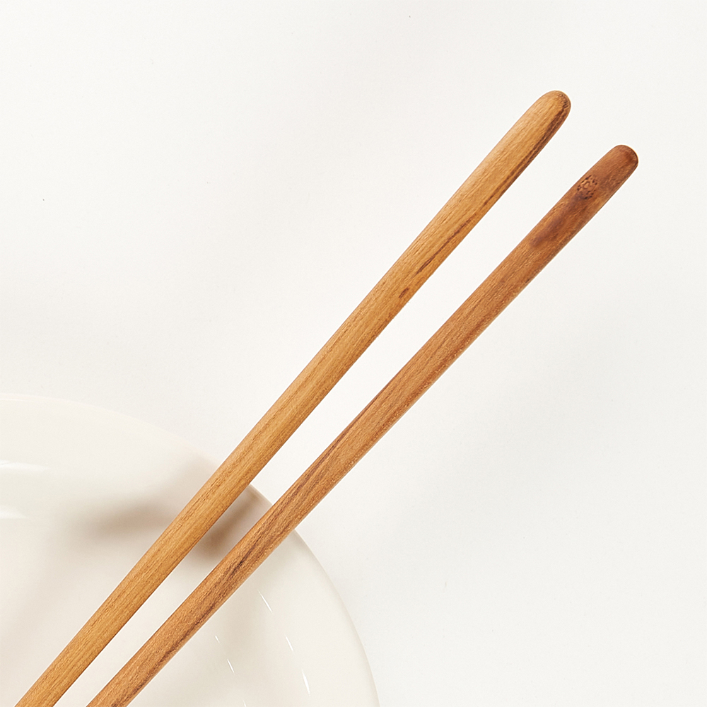 쁠라우발리 티크 나무 요리용 긴 젓가락 이미지 8