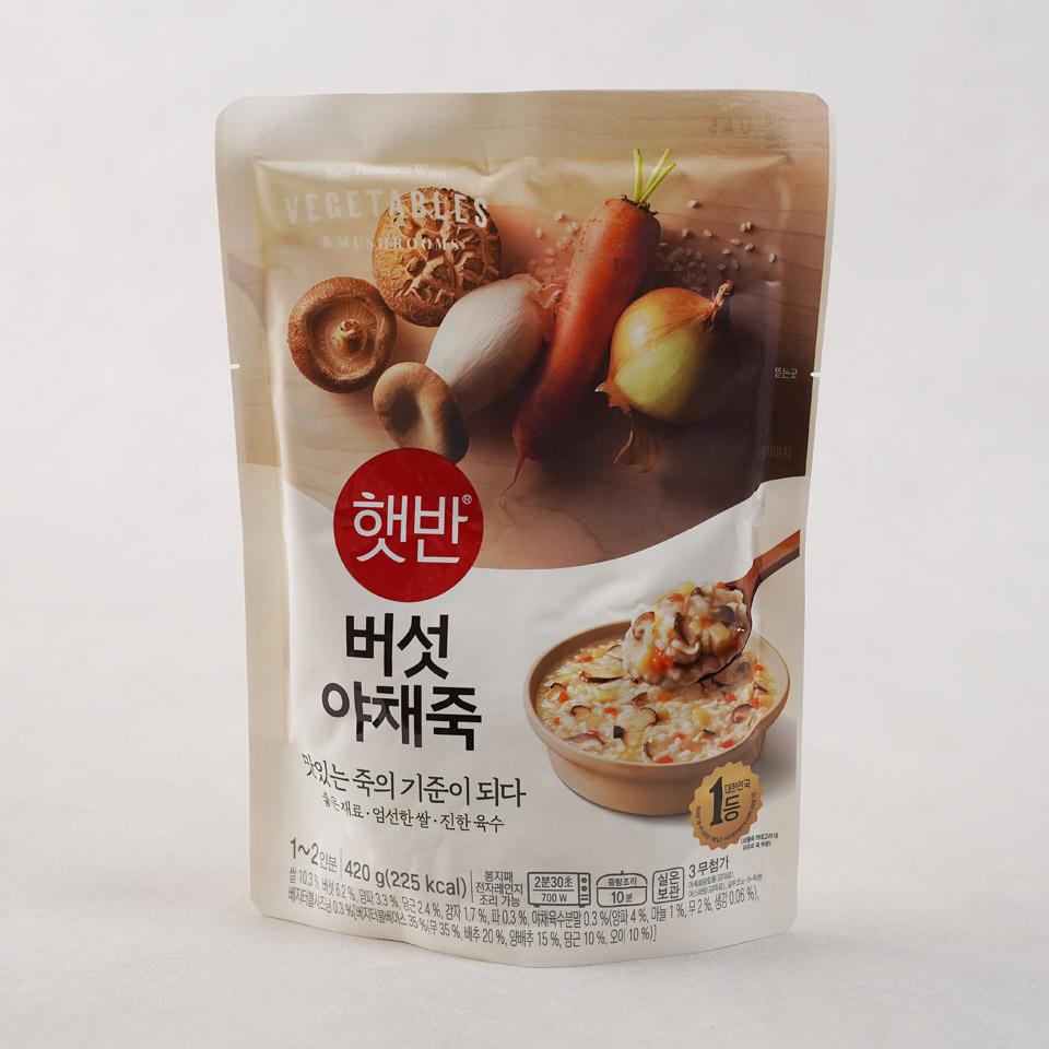 메가마트 CJ 햇반 버섯 야채죽 420g