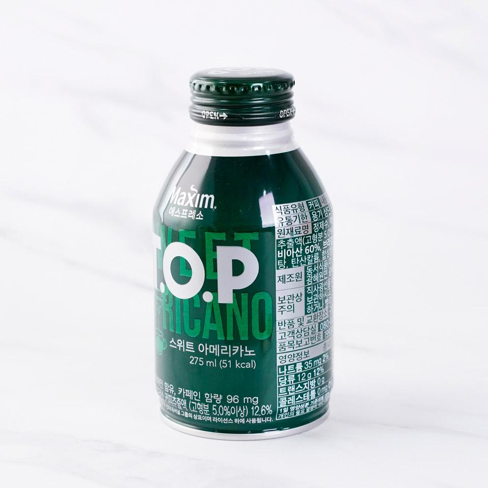 메가마트 동서 맥심 TOP 스위트아메리카노 커피  275ml - 상세 이미지 2