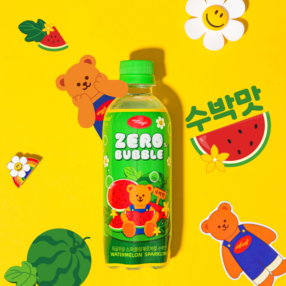 위글위글 X 블링부스터 스파클링 제로 버블 레몬, 355ml, 20개