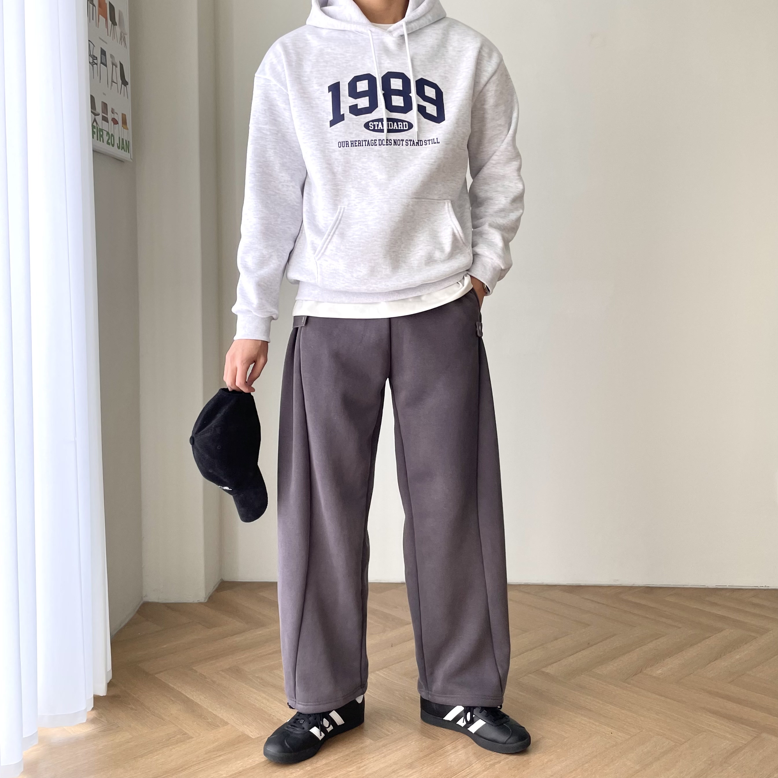 1+1 벌룬팬츠 스웻팬츠 양털바지 - 상세 이미지 4