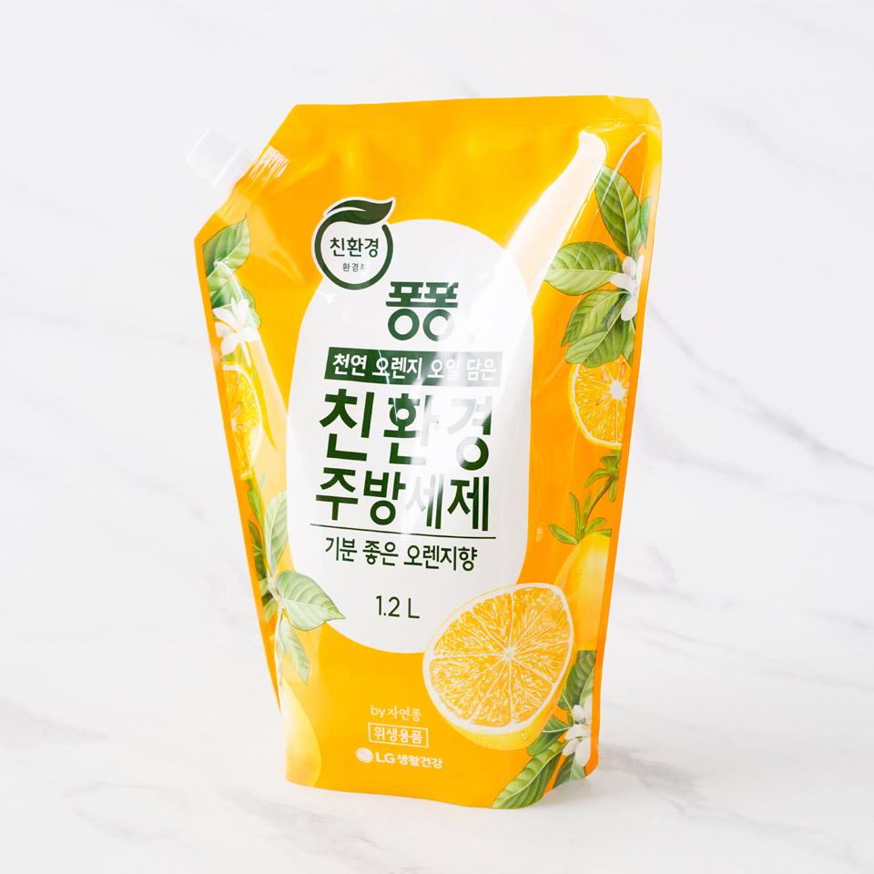 메가마트 LG 퐁퐁 친환경 오렌지 주방세제 1.2L - 상세 이미지 2