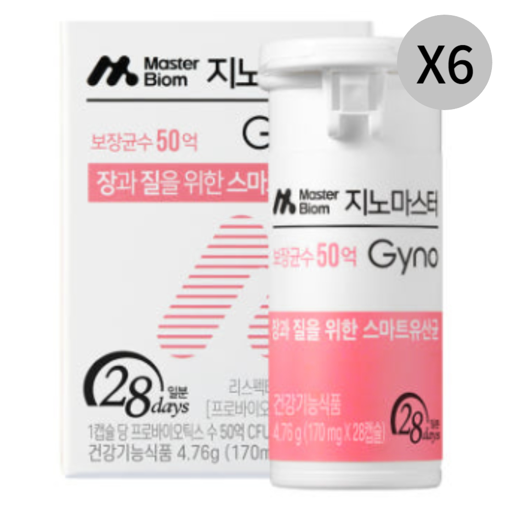 뉴트리 지노마스터 여성 질유산균 장 건강 28캡슐 X6 : 밥도둑마켓