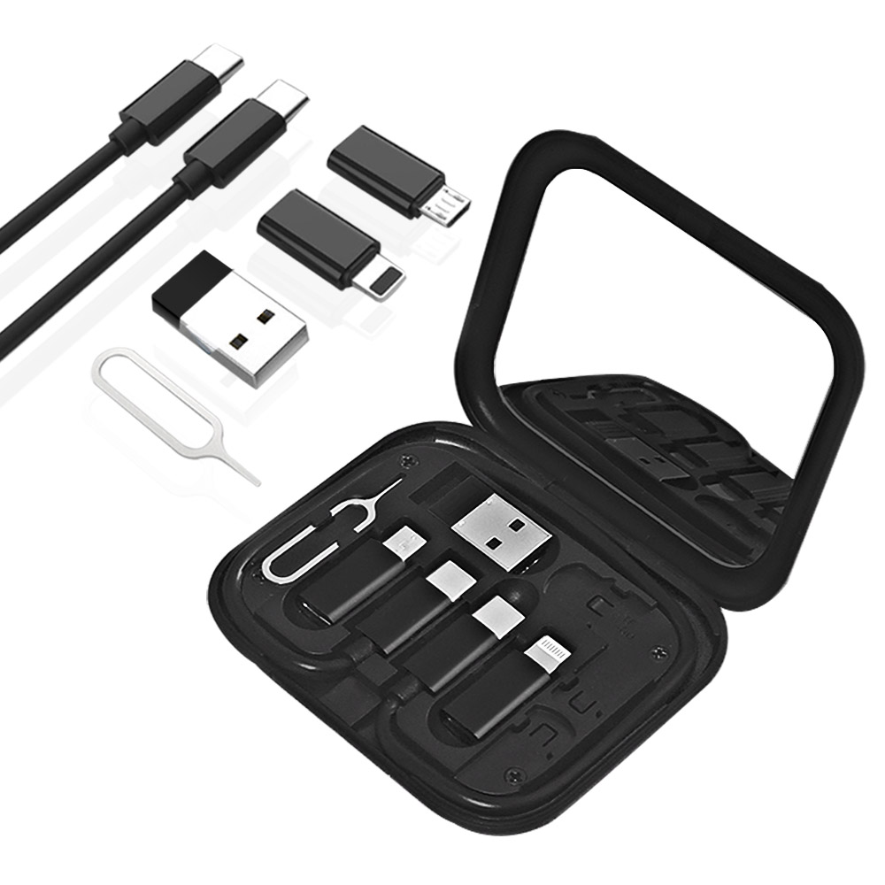 케이블 쿠션 팩트 멀티 충전 케이블 아답터 변환 유심 보관 RC-290