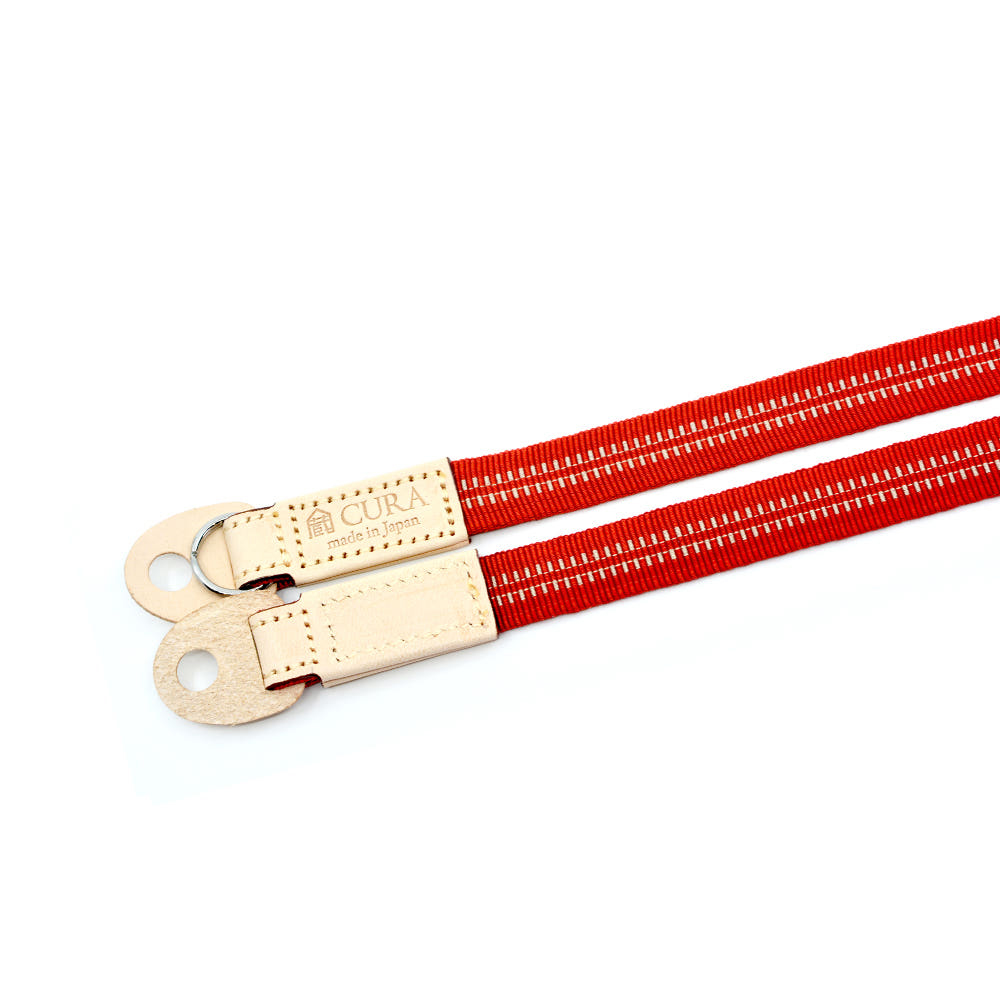 [CURA] 사나다 스트랩 90cm (레드/실버) / 카메라 넥스트랩 - 상품 이미지