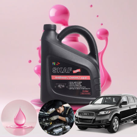 [자체제작]윤오토 Q7(4L)(07~15) SK SKAF 사계절 냉각 부동액 3L 분홍색 1개