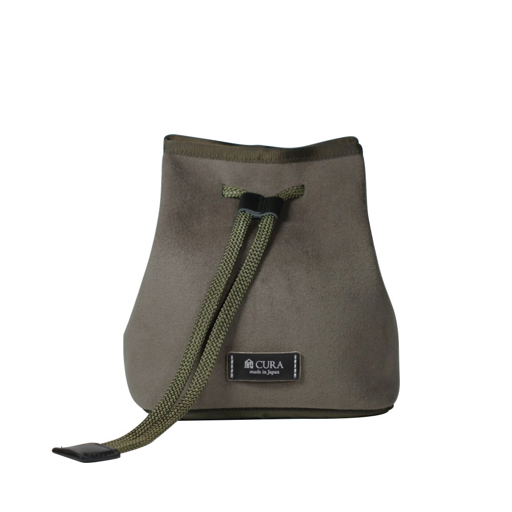 [CURA] 카메라 포셰트 스웨이드(카메라용 파우치) 카키그레이