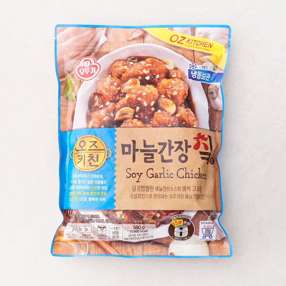 메가마트 오뚜기 오즈키친 마늘간장치킨 580g - 상품 이미지