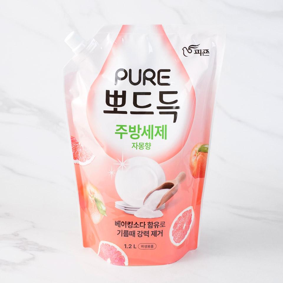 메가마트 피죤 퓨어 뽀드득 주방세제 자몽향 1.2L - 상품 이미지