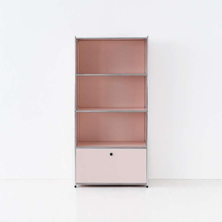 심플리 수납장 BC638 770mmx400mmx1580mm, 4단, 라이트핑크 5700.2803 - 메인 이미지