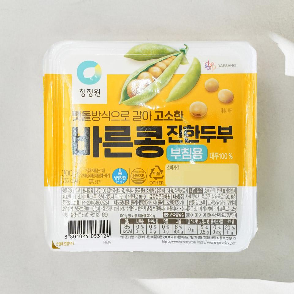 메가마트 대상 종가 바른콩 진한 두부 부침용 300g - 메인 이미지