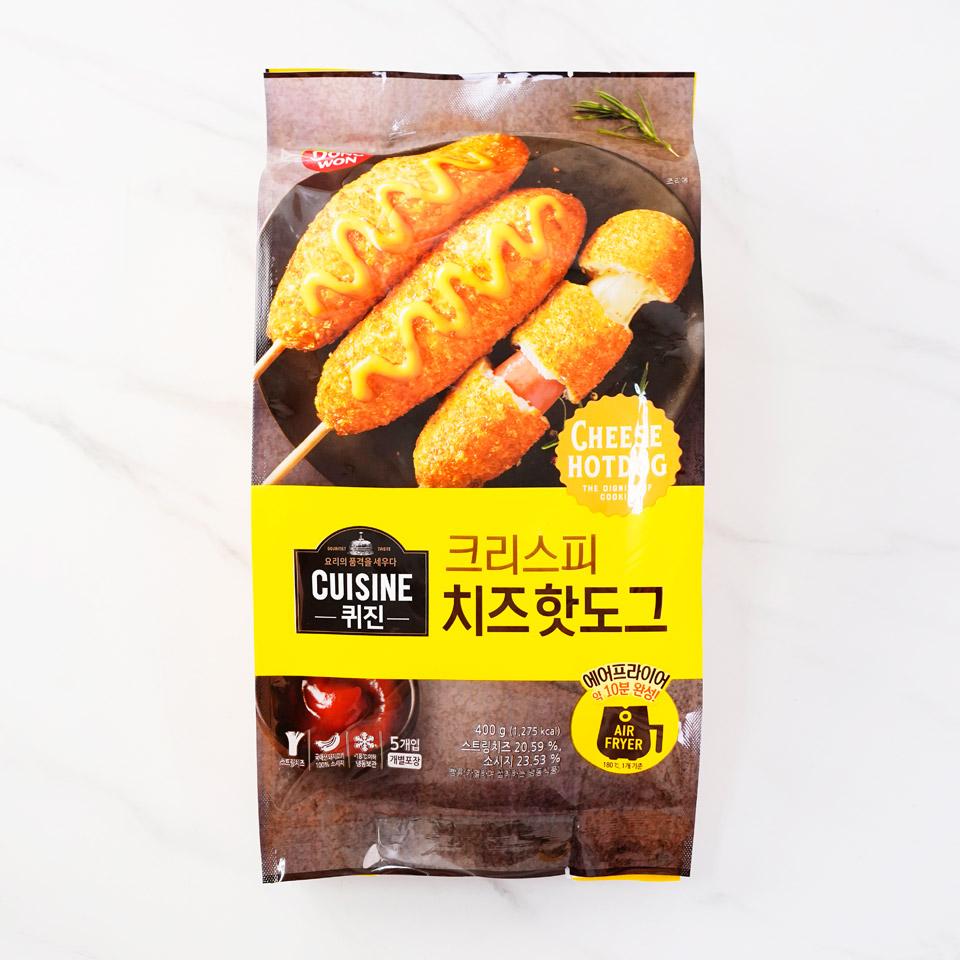 메가마트 동원 퀴진 크리스피 치즈핫도그 400g - 메인 이미지