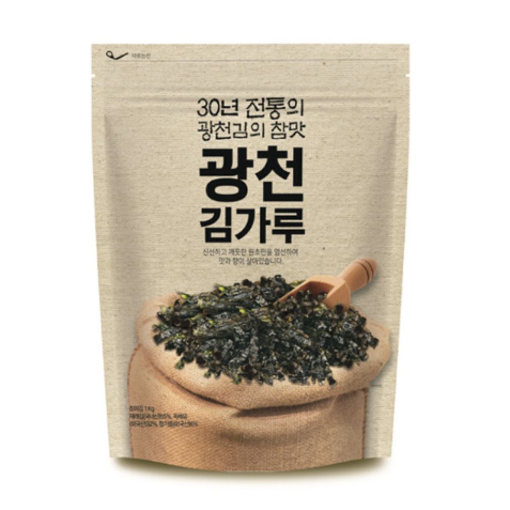 30년전통의 관천김의 참맛 광천 김가루 1kg : 리빙온테이블