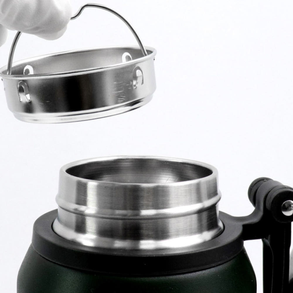 대용량 보온보냉 스텐 텀블러 군인 군대 안새는 완전밀폐 800ml, 카키 - 상세 이미지 4