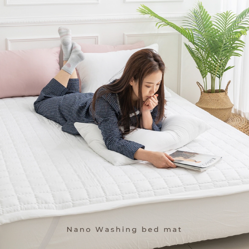 올인원 매트리스커버 올누빔 일체형 밴딩 순면 침대커버 패드 S