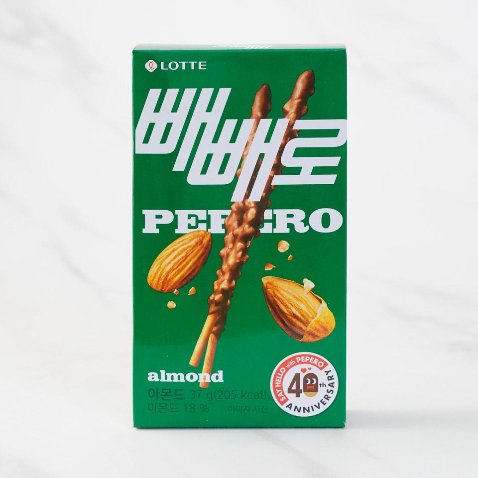 메가마트 롯데웰푸드 빼빼로 아몬드 37g - 상품 이미지