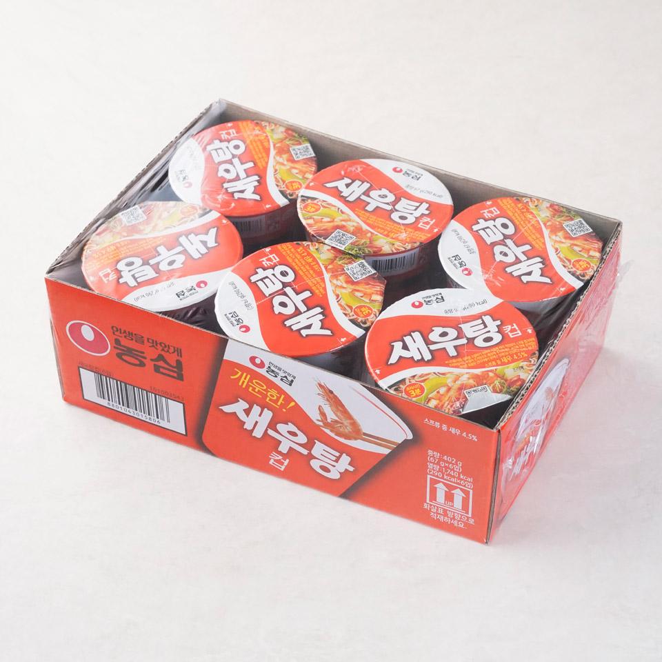 메가마트 농심 새우탕 컵라면 소컵  67gx6개 - 상세 이미지 2
