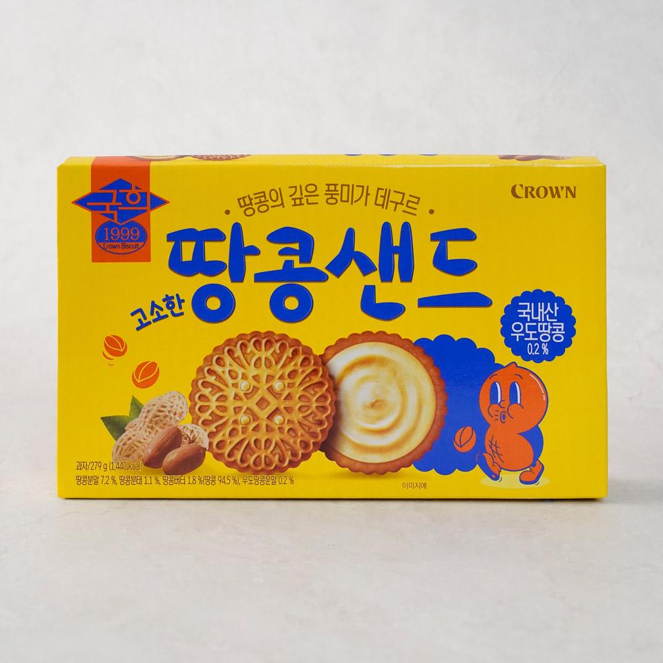 메가마트 크라운 고소한 땅콩샌드 279g